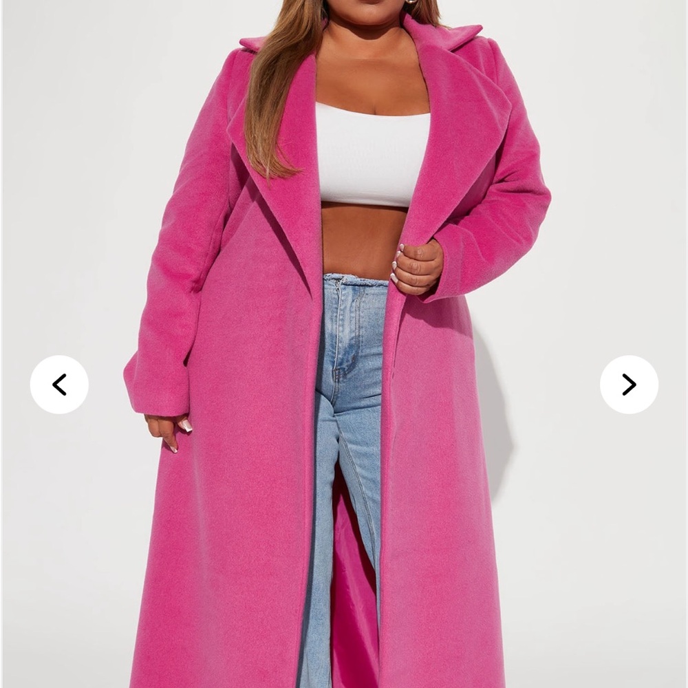 Vibrant Pink Women's Trench Coat